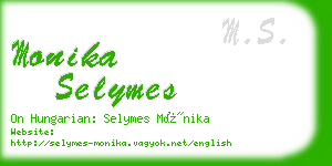monika selymes business card